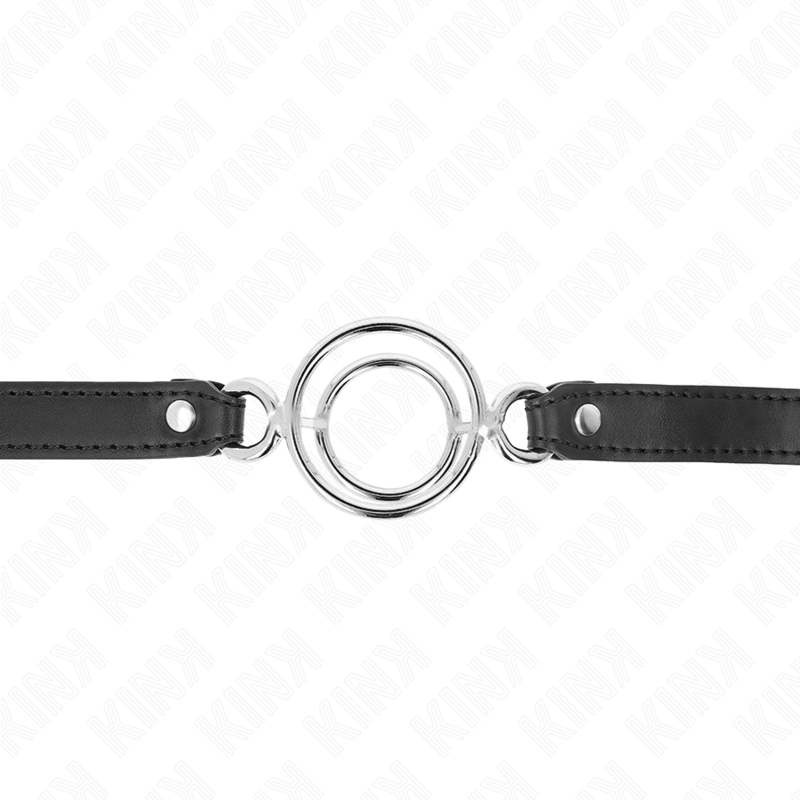 KINK - GAG WITH MULTIPLE O-RINGS 5 CM BLACK 63 X 2.5 CM - NOCTURNA DESIRES