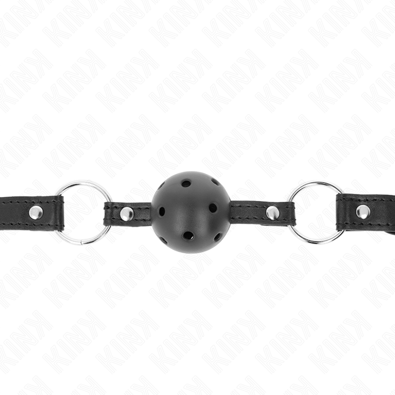 KINK - HOLLOW HARD BLACK BALL 4.5 CM GAG MODEL 1 63.5 X 2 CM - NOCTURNA DESIRES