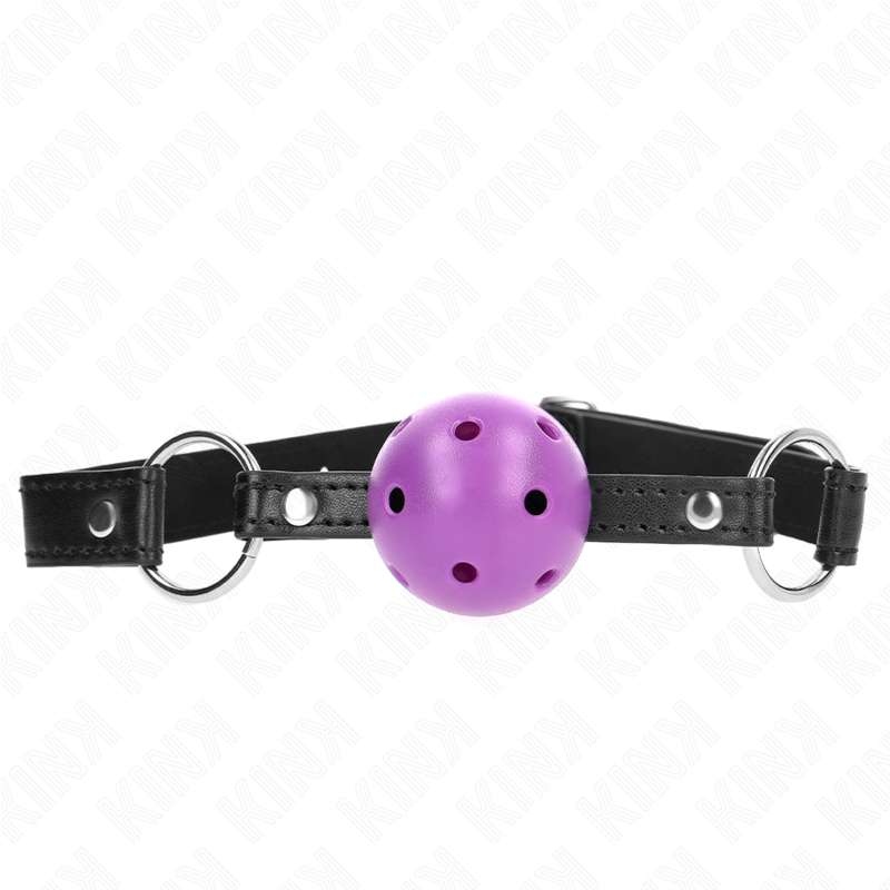 KINK - HOLLOW HARD PURPLE BALL 4.5 CM GAG 63.5 X 2 CM - NOCTURNA DESIRES