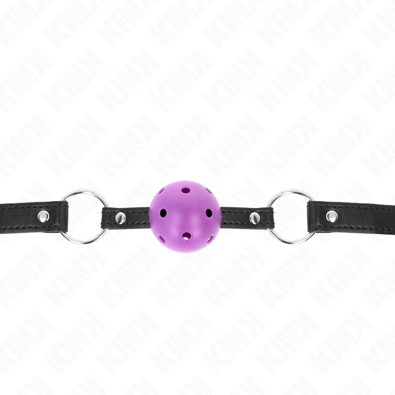 KINK - HOLLOW HARD PURPLE BALL 4.5 CM GAG 63.5 X 2 CM - NOCTURNA DESIRES