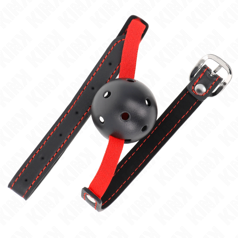 KINK - HOLLOW HARD MOUTH 4.5 CM GAG WITH ELASTIC BELT 56 x 1.5 CM - NOCTURNA DESIRES