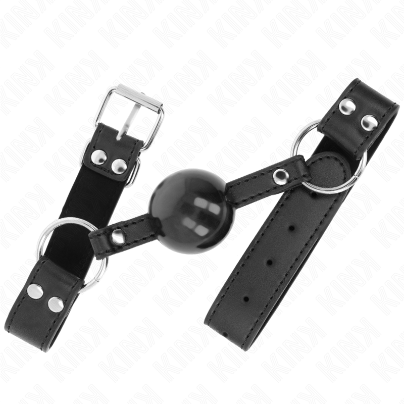 KINK - SOFT AND SOLID BALL 4 CM GAG WITH LEATHERETTE STRAP 62 x 2.5 CM ADJUSTABLE 42-58 CM - NOCTURNA DESIRES