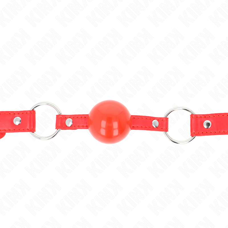 KINK - TPE BALL 4 CM GAG WITH ROJO LOCK 60 x 2 CM - NOCTURNA DESIRES