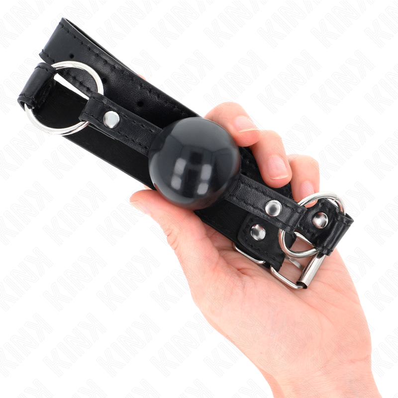 KINK - BLACK TPE BALL 4 CM GAG 60 x 2 CM - NOCTURNA DESIRES