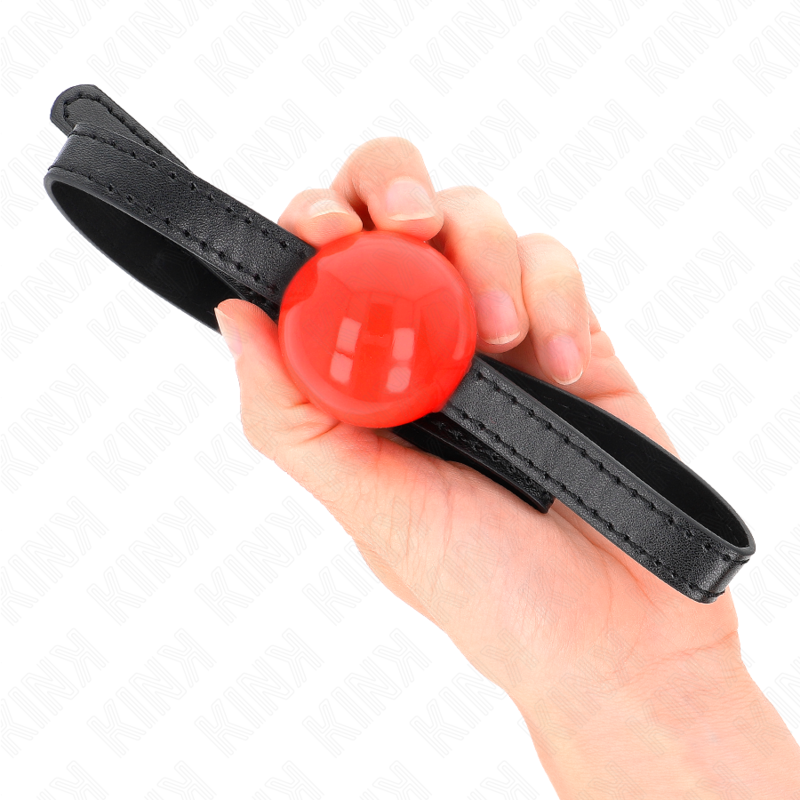 KINK - RED SINGLE SOLID BALL 4 CM GAG 65 x 1.5 CM - NOCTURNA DESIRES