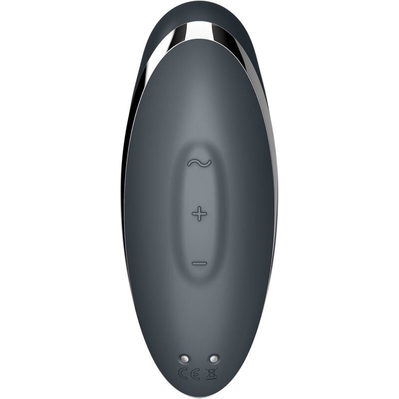 SATISFYER - TAP & CLIMAX 2 VIBRATOR & STIMULATOR GREY - NOCTURNA DESIRES