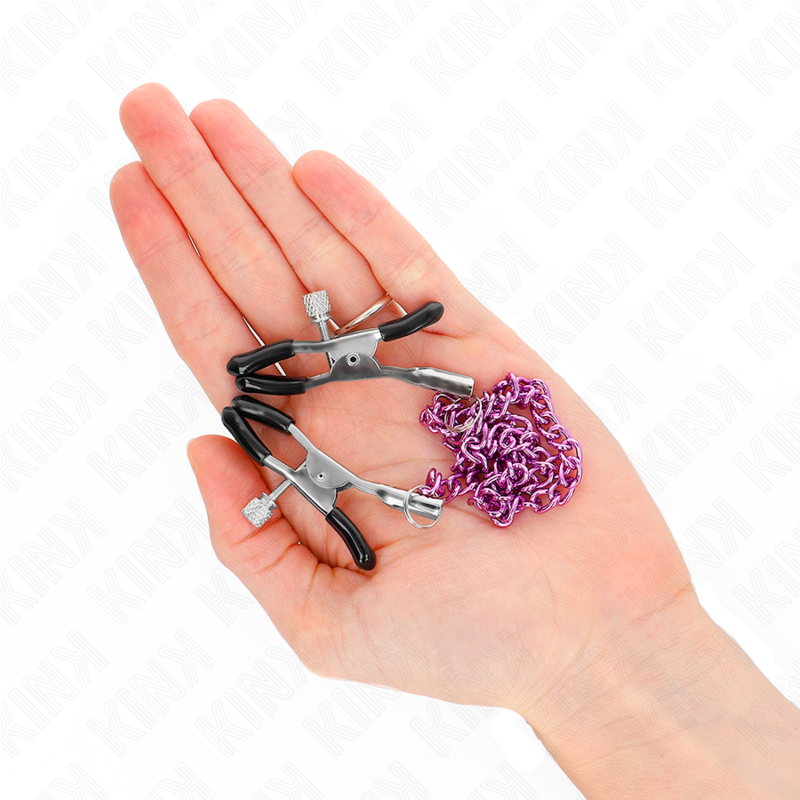 KINK - CHAIN NIPPLE CLAMPS PURPLE 30 CM - NOCTURNA DESIRES