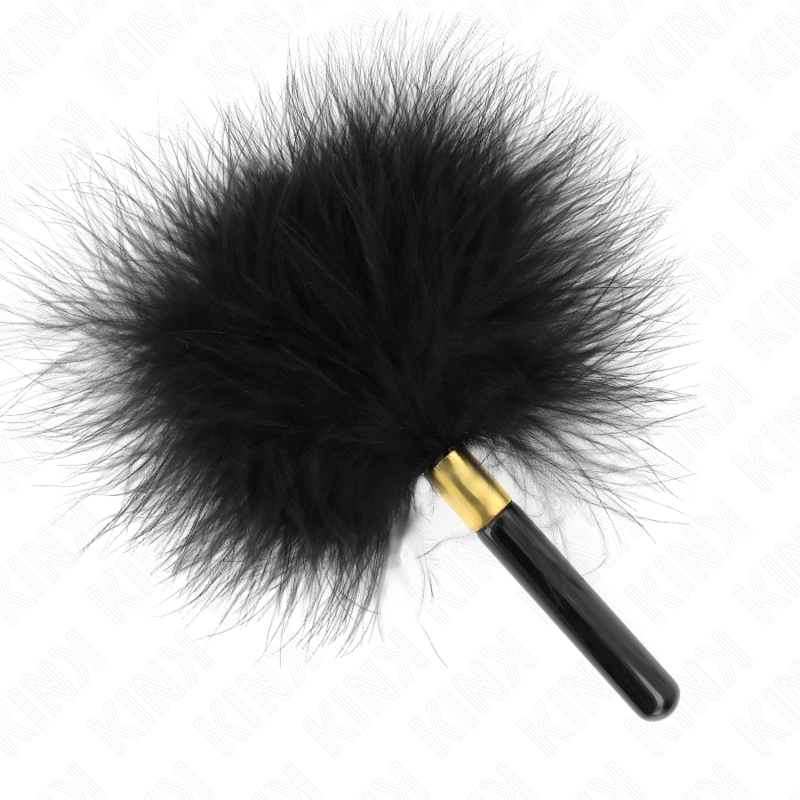KINK - BLACK GOLD METAL TICKLE FEATHERS 18 CM - NOCTURNA DESIRES