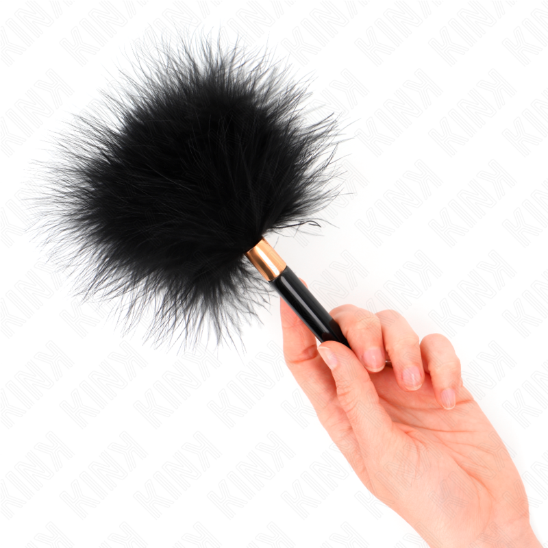 KINK - BLACK GOLD METAL TICKLE FEATHERS 18 CM - NOCTURNA DESIRES