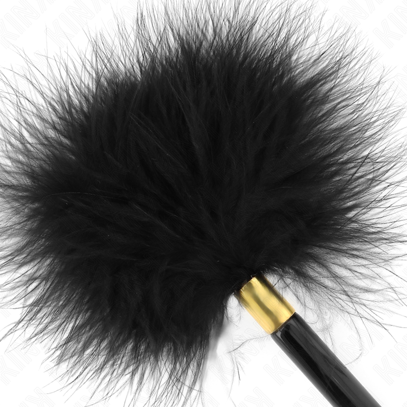 KINK - BLACK GOLD METAL TICKLE FEATHERS 18 CM - NOCTURNA DESIRES