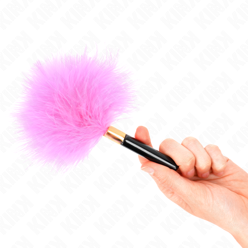 KINK - FUCHSIA GOLD METAL TICKLE FEATHERS 18 CM - NOCTURNA DESIRES