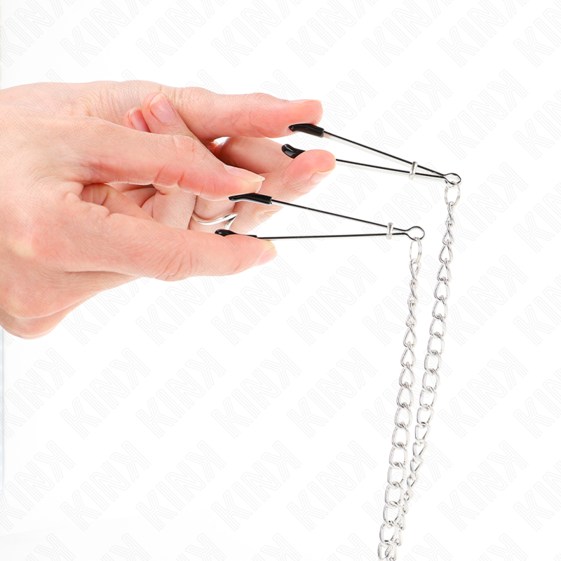 KINK - TRIPLE NIPPLE AND CLIT CLAMPS WITH CHAIN MODEL 1 - NOCTURNA DESIRES