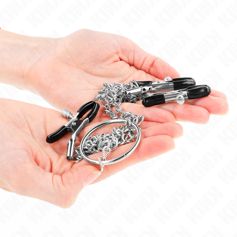 KINK - TRIPLE NIPPLE AND CLIT CLAMPS WITH CHAIN MODEL 0 - NOCTURNA DESIRES