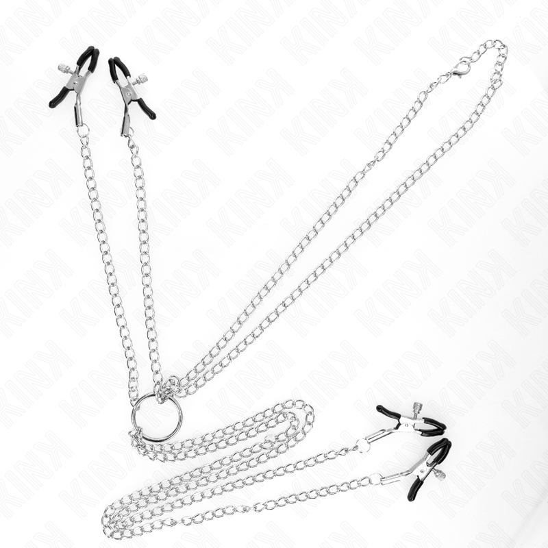 KINK - 4 NIPPLE AND CLIT CLAMPS ADJUSTABLE SILVER - NOCTURNA DESIRES