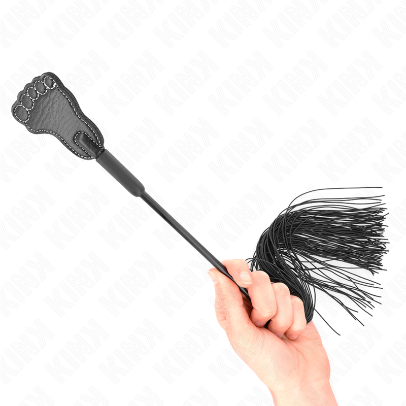 KINK - FOOT SHAPED PADDLE WITH TASSEL WHIP 31 CM - NOCTURNA DESIRES