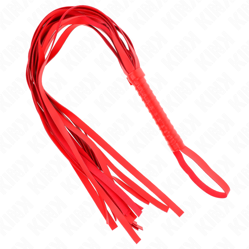 KINK - RED SHORT HANDLE LONG TAIL WHIP 70 CM - NOCTURNA DESIRES