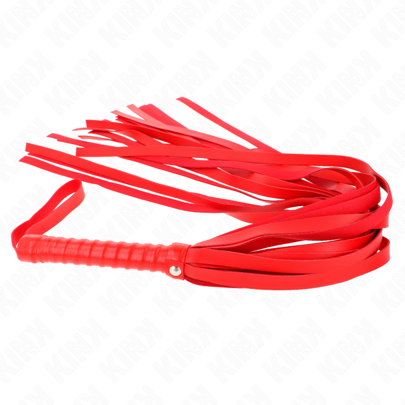 KINK - RED SHORT HANDLE LONG TAIL WHIP 70 CM - NOCTURNA DESIRES