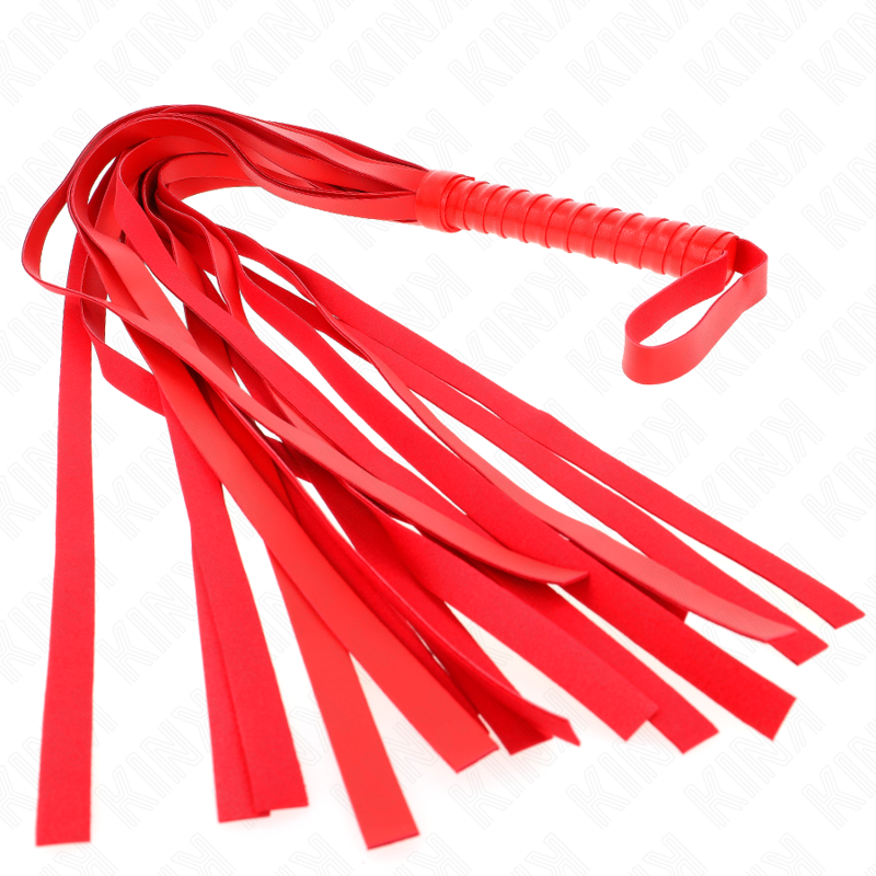 KINK - RED SHORT HANDLE LONG TAIL WHIP 70 CM - NOCTURNA DESIRES