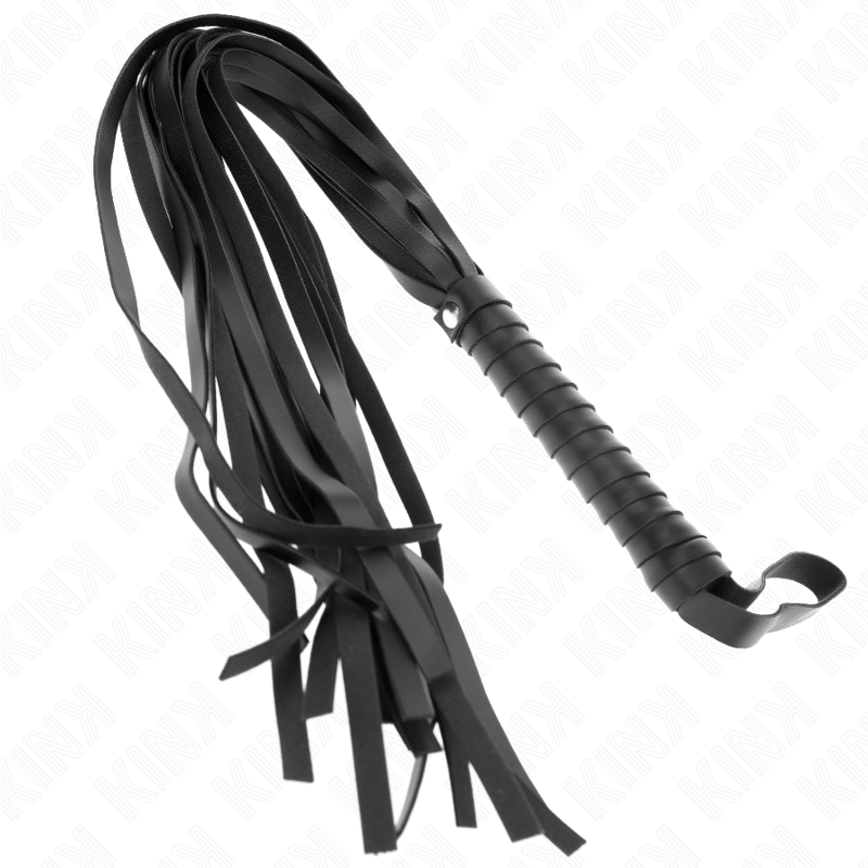 KINK - NEGRO SHORT HANDLE LONG TAIL WHIP 70 CM - NOCTURNA DESIRES