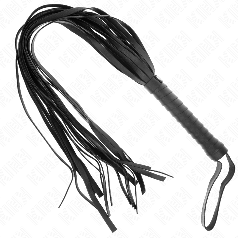 KINK - NEGRO SHORT HANDLE LONG TAIL WHIP 70 CM - NOCTURNA DESIRES