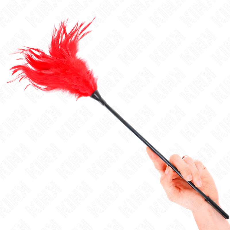KINK - MULTIPLE RED TICKLE FEATHERS 45 CM - NOCTURNA DESIRES
