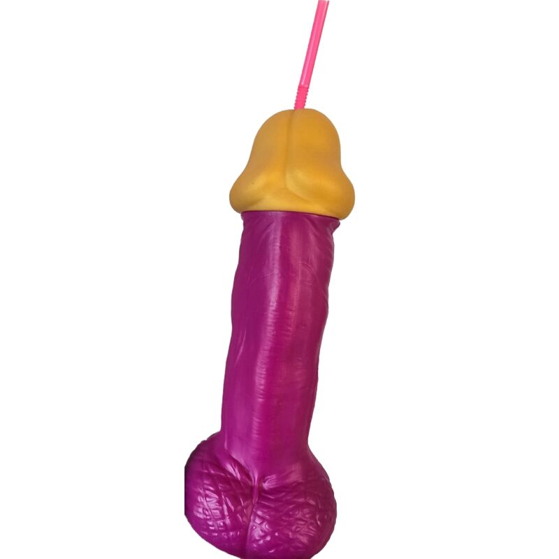 DIABLO PICANTE - FUCHSIA PLASTIC PENIS GLASS - NOCTURNA DESIRES