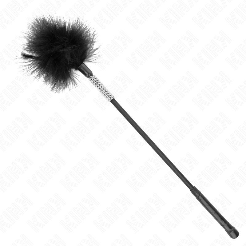 KINK - TICKLE FEATHERS WITH RHINESTONE HANDLE 50 CM - NOCTURNA DESIRES