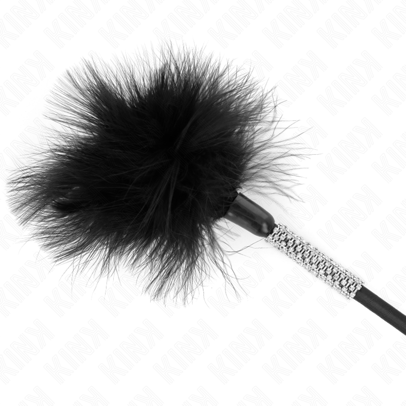 KINK - TICKLE FEATHERS WITH RHINESTONE HANDLE 50 CM - NOCTURNA DESIRES