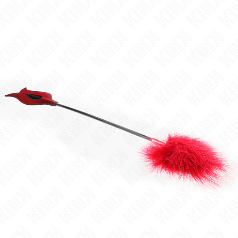 KINK - TICKLE FEATHERS WITH ROSE-SHAPED PADDLE 8 CM - NOCTURNA DESIRES