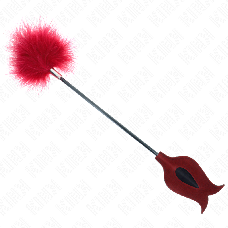 KINK - TICKLE FEATHERS WITH ROSE-SHAPED PADDLE 8 CM - NOCTURNA DESIRES