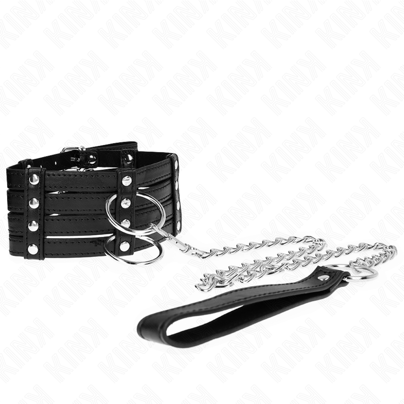 KINK - NECKLACE WITH BELT 65 CM SUB STYLE ADJUSTABLE 35-51 CM X 7 CM - NOCTURNA DESIRES