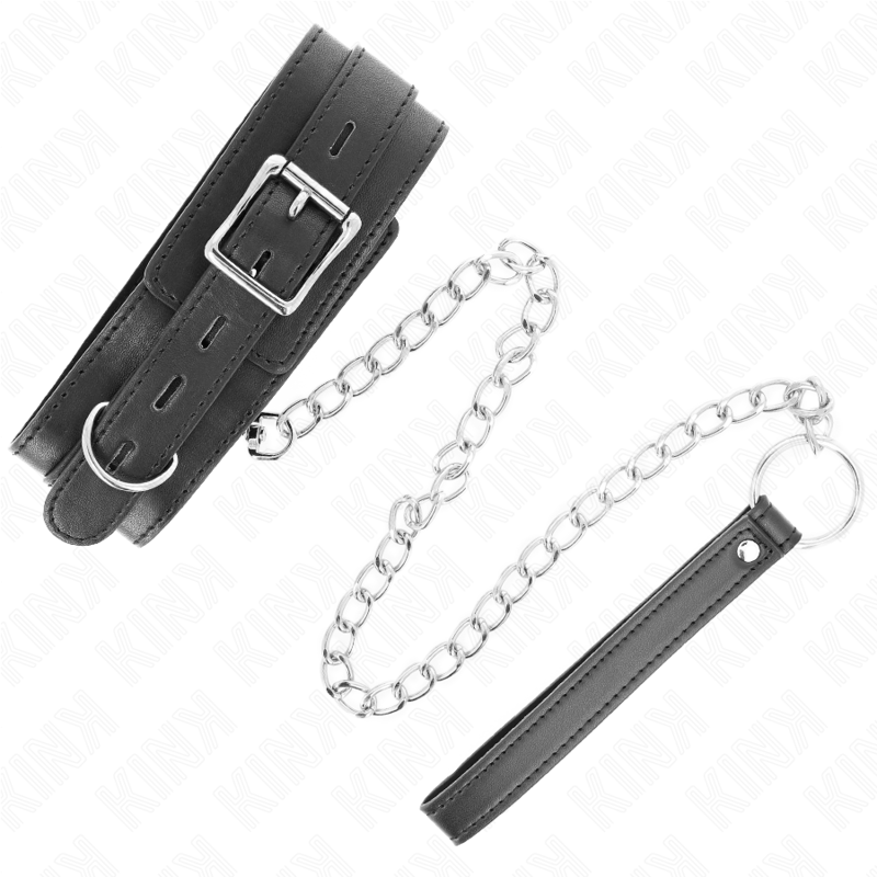 KINK - COLLAR WITH BELT 65 CM WITH STRAP BLACK 54 X 4.5 CM - NOCTURNA DESIRES