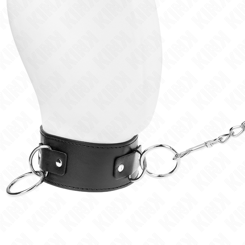 KINK - NECKLACE WITH LEASH 65 CM 3 RING MODEL 2 ADJUSTABLE 36-43 CM X 5 CM - NOCTURNA DESIRES