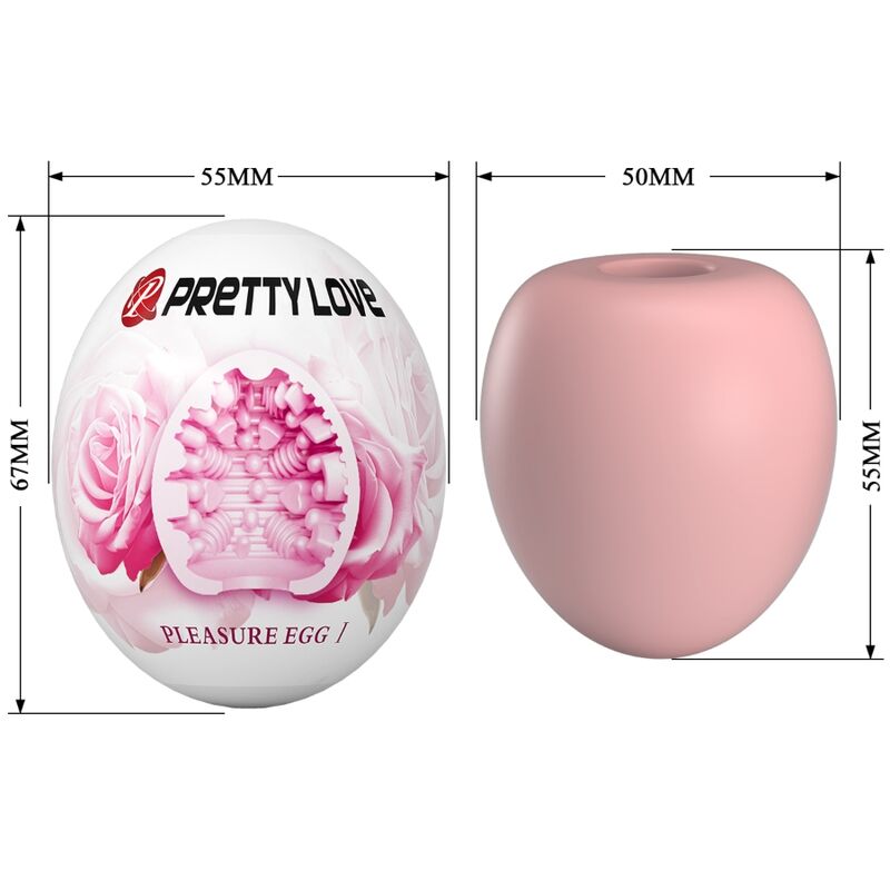 PRETTY LOVE - MALE MASTURBATOR EGG PINK - NOCTURNA DESIRES