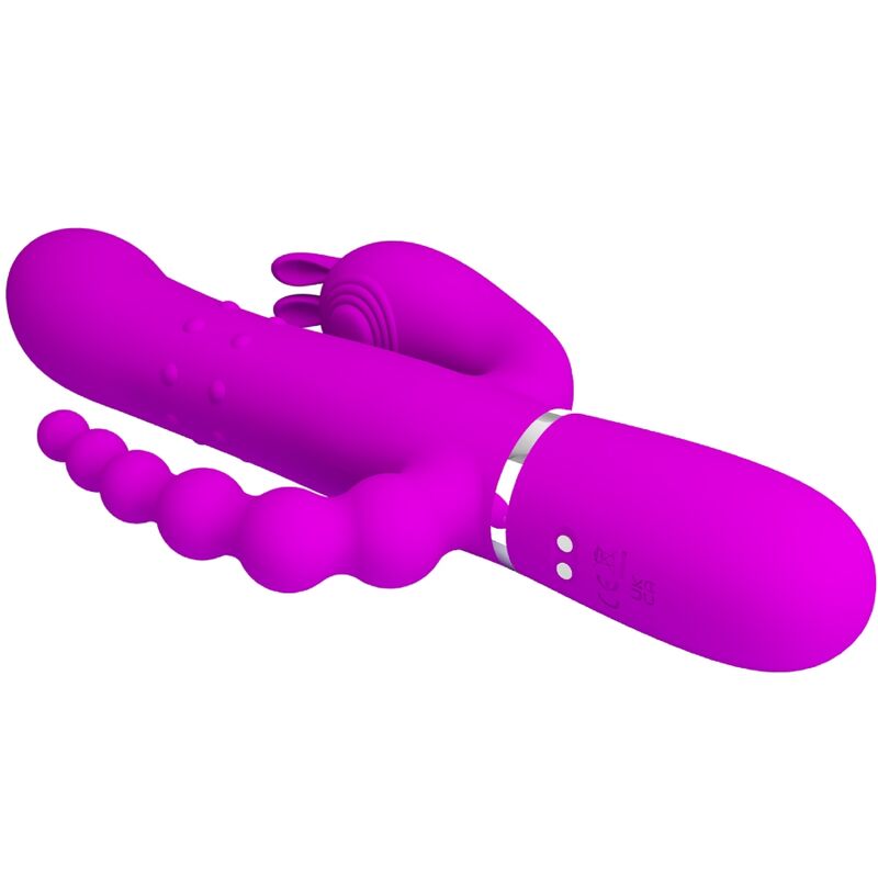 PRETTY LOVE - CAMMY TRIPLE VIBRATOR MULTIFUNCTION 4 IN 1 PINK - NOCTURNA DESIRES