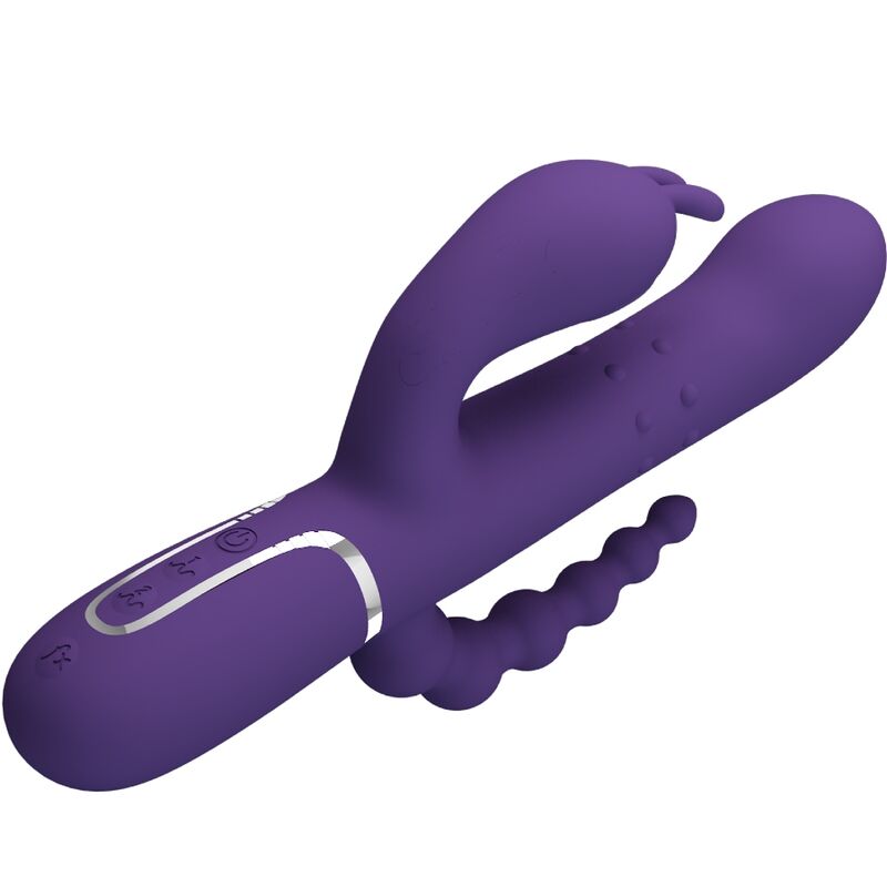 PRETTY LOVE - CAMMY TRIPLE VIBRATOR MULTIFUNCTION 4 IN 1 PURPLE - NOCTURNA DESIRES