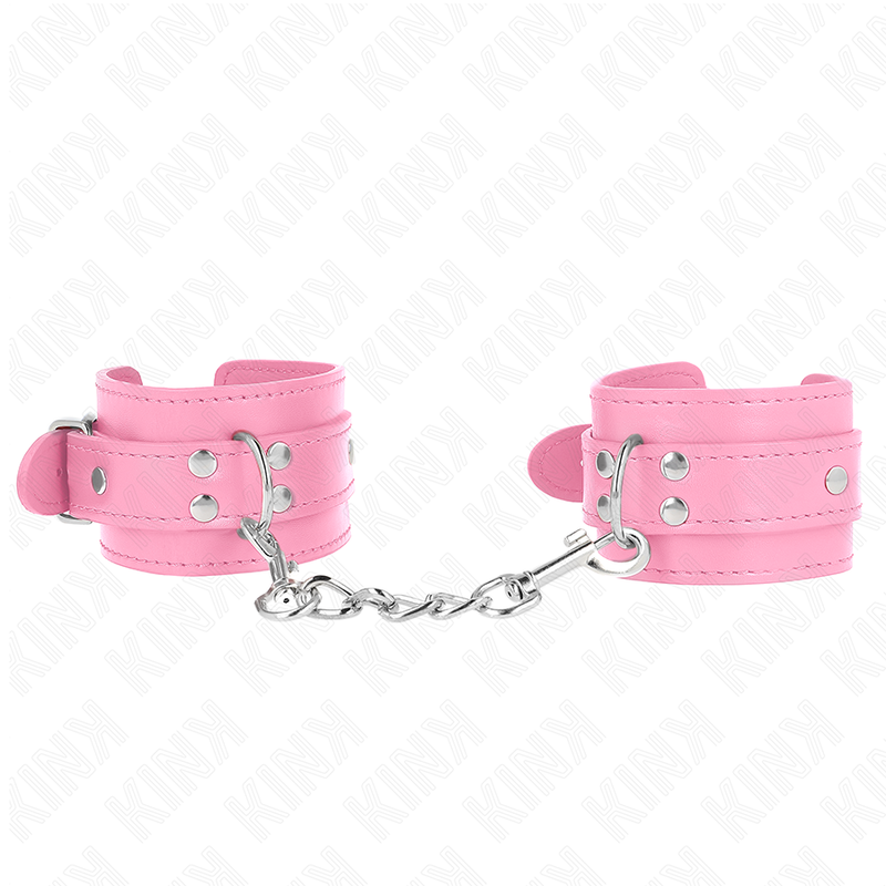 KINK - SIMPLE WRIST RESTRAINTS PINK ADJUSTABLE 20-23 CM X 5.5 CM - NOCTURNA DESIRES