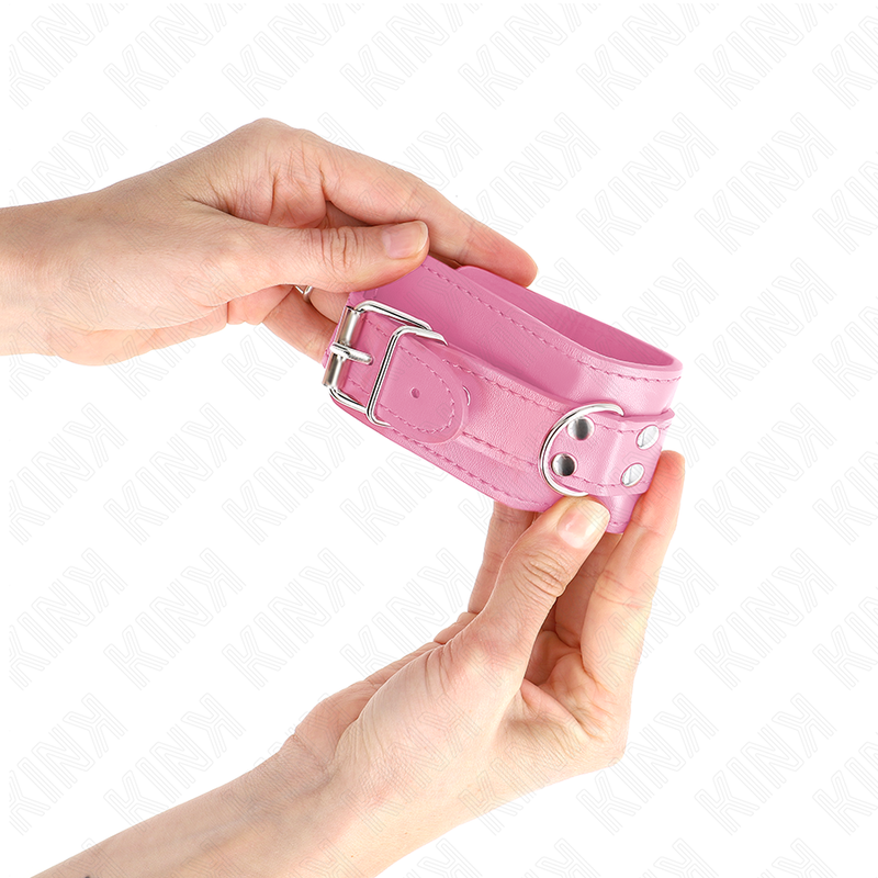 KINK - SIMPLE WRIST RESTRAINTS PINK ADJUSTABLE 20-23 CM X 5.5 CM - NOCTURNA DESIRES