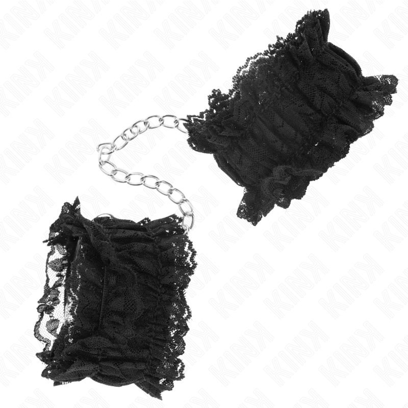 KINK - LACE ELASTIC WRIST RESTRAINTS NEGRO - NOCTURNA DESIRES