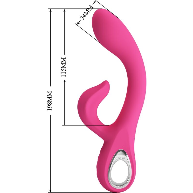 PRETTY LOVE - FRITZ RABBIT VIBRATOR 12 VIBRATIONS PINK - NOCTURNA DESIRES