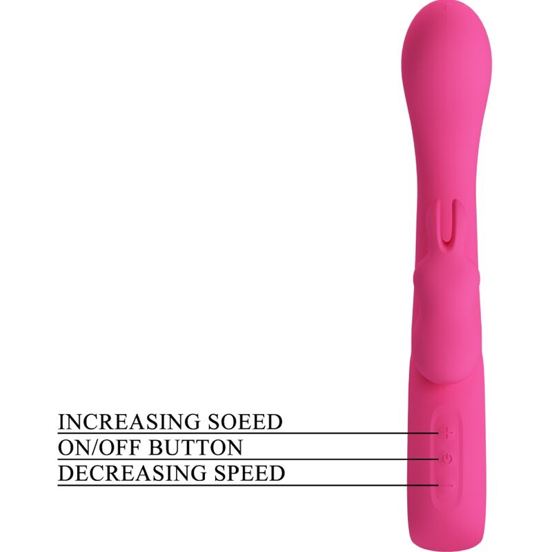 PRETTY LOVE - NOVAK RABBIT VIBRATOR 12 VIBRATIONS PINK - NOCTURNA DESIRES