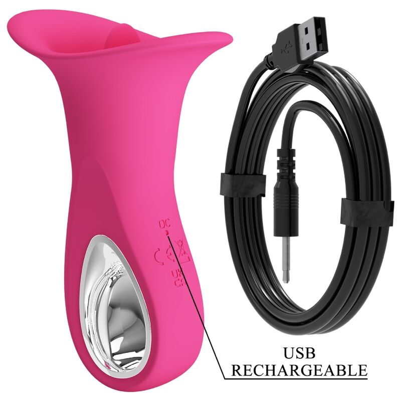 PRETTY LOVE - CLYDE ORAL VIBRATOR VIBRATING TONGUE 12 VIBRATIONS PINK - NOCTURNA DESIRES