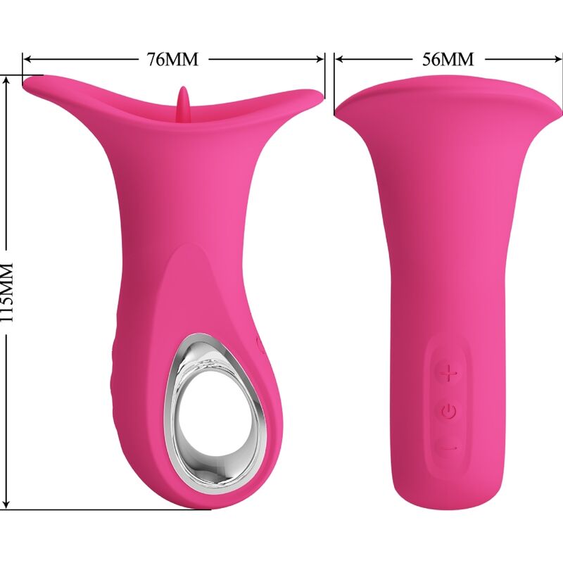 PRETTY LOVE - CLYDE ORAL VIBRATOR VIBRATING TONGUE 12 VIBRATIONS PINK - NOCTURNA DESIRES