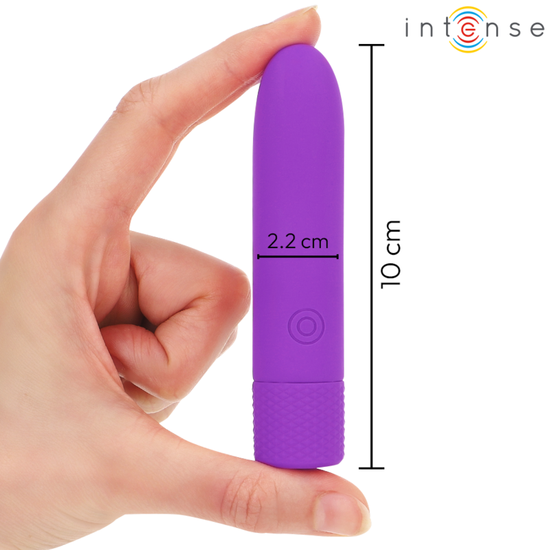 INTENSE - SYMONE USB RECHARGEABLE VIBRATING BULLET 8 VIBRATIONS PURPLE 10 X 2.2 CM - NOCTURNA DESIRES