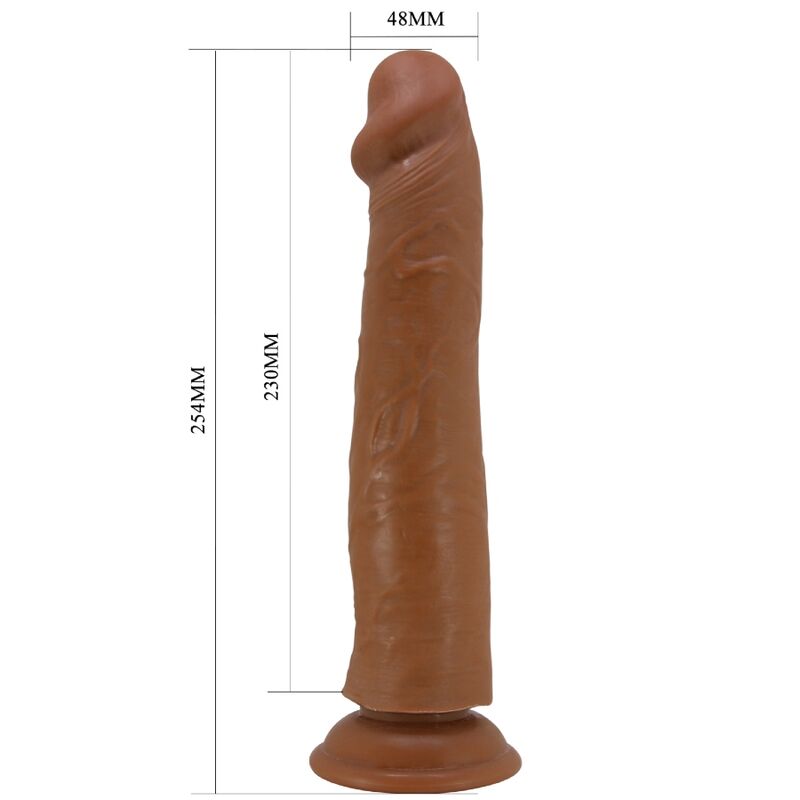 PRETTY LOVE - SHARIFE REALISTIC DILDO 25 CM BROWN - NOCTURNA DESIRES