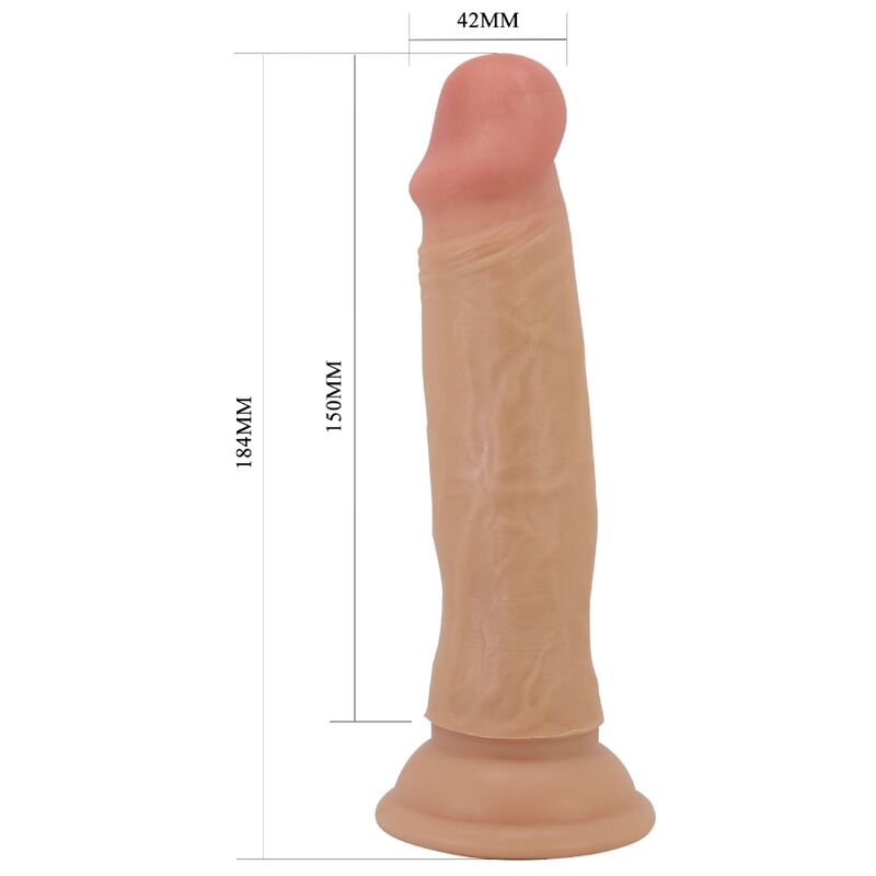 PRETTY LOVE - QUENTIN REALISTIC DILDO 18 CM FLESH - NOCTURNA DESIRES