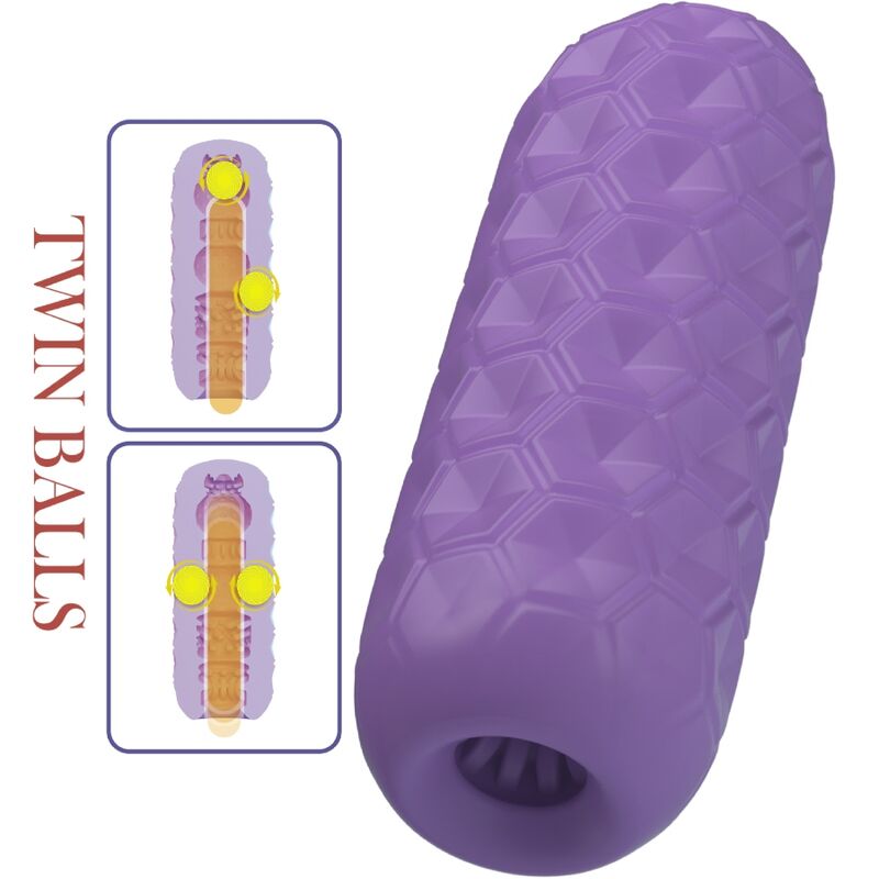PRETTY LOVE - TWIN BALLS MALE MASTURBATOR PURPLE - NOCTURNA DESIRES