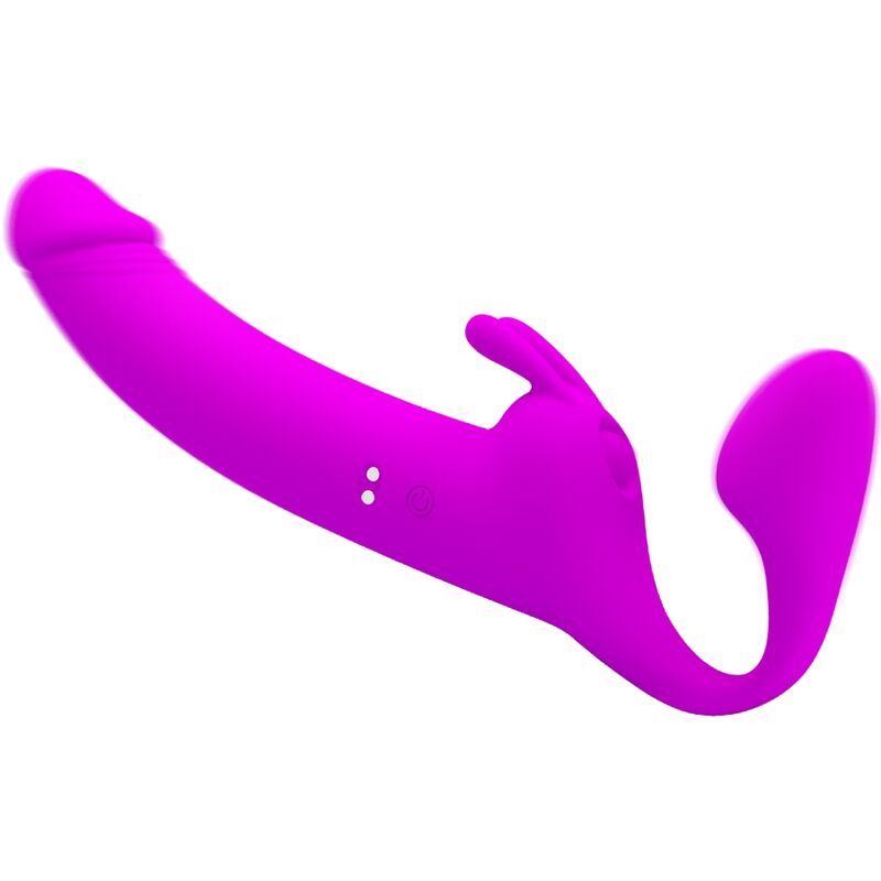 PRETTY LOVE - ZANINI STRAPLESS STRAP-ON 10 VIBRATIONS PURPLE - NOCTURNA DESIRES