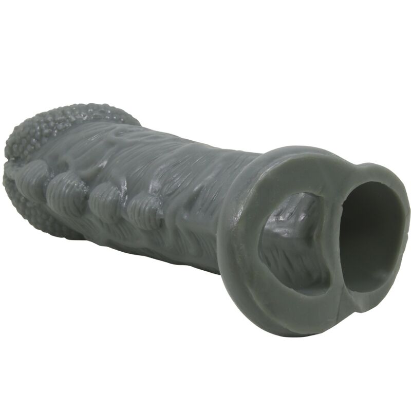 PRETTY LOVE - REALISTIC PENIS ENLARGER AND DELAY SLEEVE GREY - NOCTURNA DESIRES