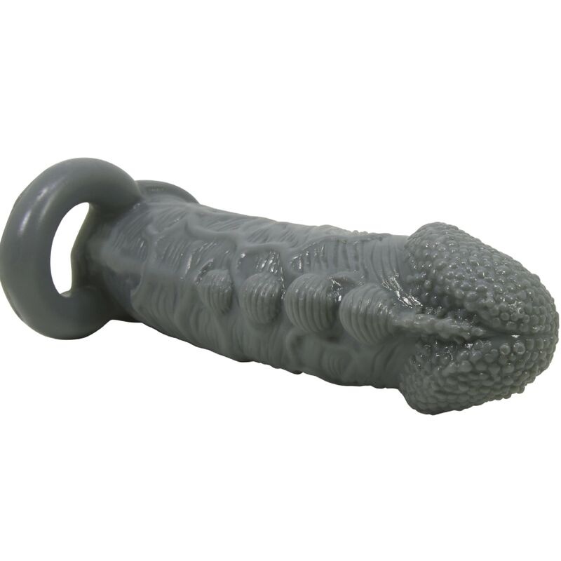 PRETTY LOVE - REALISTIC PENIS ENLARGER AND DELAY SLEEVE GREY - NOCTURNA DESIRES